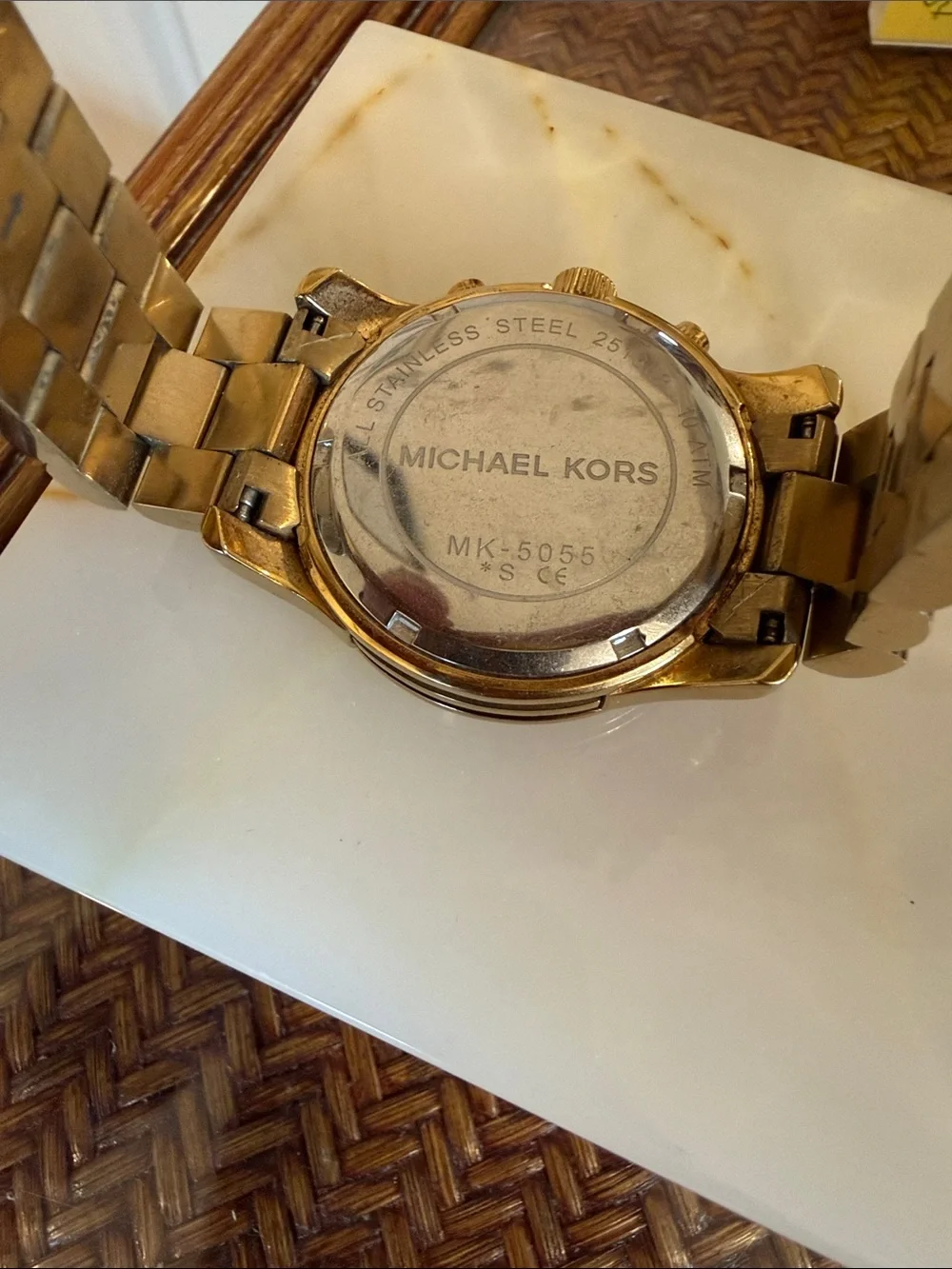 Michael Kors Gold Stainless Steel Chronograph Watch